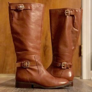 Nine West Leather Riding Boots